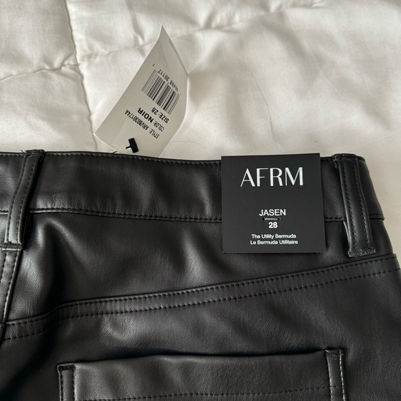 AFRM x Revolve Jasen The Utility Bermuda Faux Leather Short - Picture 5 of 5